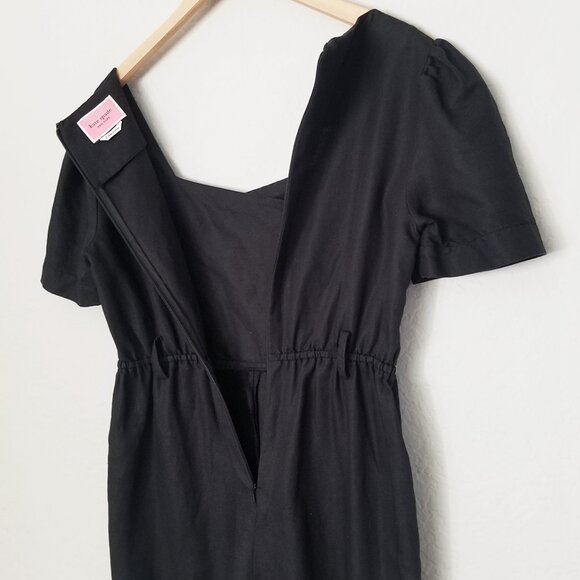Kate Spade Linen Blend Twill Black Jumpsuit Size 2 Double Breasted Button $328 - Picture 10 of 16